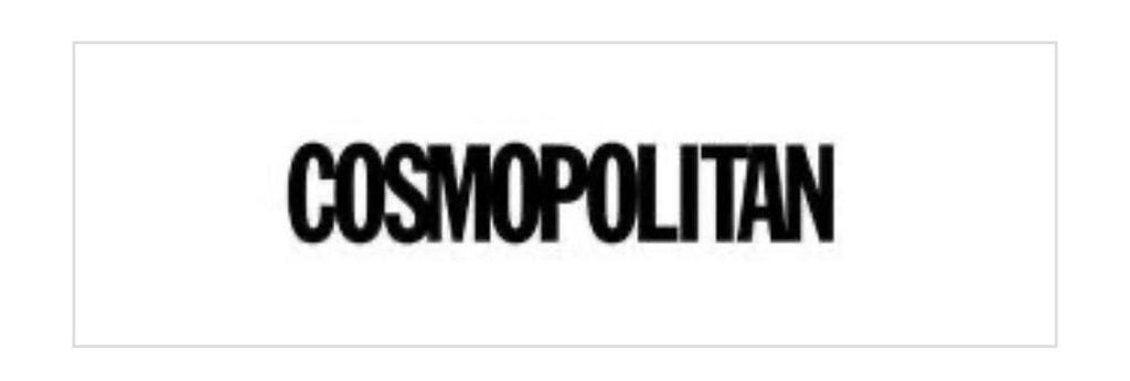 A black and white image of the cosmopolitan logo.